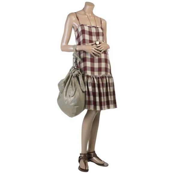 STELLA MCCARTNEY Drop Waist Check Dress Sz 12 - Picture 4 of 11